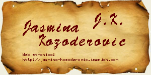 Jasmina Kozoderović vizit kartica